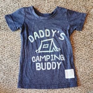 Retro Brand | Daddy's Camping Buddy Kids Shirt - Blue